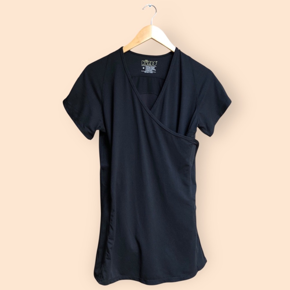 NUROO Pocket Short Sleeve Wrap Shirt Maternity Newborn Women Medium